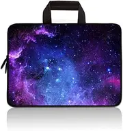 14 15 15.4 15.6 inch Laptop Handle Bag Computer Protect Case Pouch Holder Notebook Sleeve Neoprene Cover Soft Carrying Travel Case for Dell Lenovo Toshiba HP Chromebook ASUS Acer(Blue Galaxy)