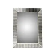 Luxe Living Indi Bone Inlay Wall Mirror in Black