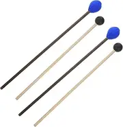 ERINGOGO 2 Pairs Long Drum Mallets for Beginners Lightweight Marimba Drumsticks with Comfortable Grip for Tongue Drums Xylophones and Percussion Instruments