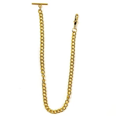 14 Inch Pocket Watch Chain Albert T Bar Chain with Lobster Clasps Watch Chain
