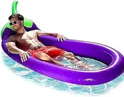 Portable Super Large Net Eggplant Floating Row Swimming Toy Inflatable Tubes Floaties Toys for Adults Floating Bed Includes Pump Inflatable LWX