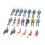20pcs G Scale 1:30 Painted Model Passengers People Figures Train Diorama