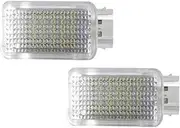 HUVNEXA License Plate Light, for Skoda, for Octavia, Mk2 Mk3 For Fabia, for Superb Trunk Interior Light Courtesy Door Footwell Lamp Car Number Plate Light(BLACK Red 2PCS)