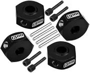 Aluminium 7075 Hex Adapters (12mm) for Losi 1/18 Mini LMT 4X4 Brushed Monster Truck RTR-LOS01026 Upgrade Parts - Black