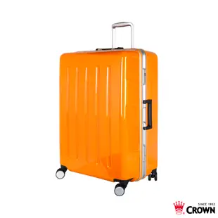 CROWN 皇冠 27吋 大容量鋁框拉桿箱 荷蘭桔
