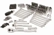 Master Mechanic TV1524829 152-Pc. Mechanics SAE/Metric Socket Tool Set, 1/4, 3/8