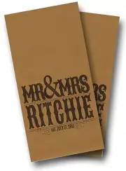 WEDDING KRAFT w/ Personalized Text CORNHOLE BOARD WRAP Bride Groom GIFT SET