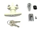NEW KEYED T-HANDLE HURRICANE ACCORDION SHUTTER LOCK (IVORY)