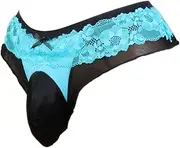[aishani] pouch panties men's lace thong G-string bikini briefs hipster hot underwear sexy for men VC