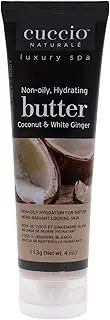 Cuccio Naturale Butter Blends - Ultra-Moisturizing - Renewing, Smoothing And Scented Cream - Deep Hydration For Dry Skin Repair - Natural Ingredients - Coconut And White Ginger - 113 G Body Butter