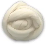Revolution Fibers Corriedale Wool Roving 1 lb (16 Ounces) for Spinning | Soft Chunky Jumbo Yarn for Arm Knitting Blanket |100% Natural Undyed (Off-White) Wool Yarn Bulk, Felting Core, Carded Stuffing