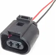 DAHUOKUP 5 Set 2 Hole 1J0973722 8D0973822 1717692-1 AC Assembly Car Fog Light Cable Plug Auto Water Jet Motor Wire Socket(Gray2)