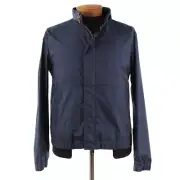 Luciano Barbera NWT Cotton Blend Hooded Jacket Size 50 (M US) In Solid Blue