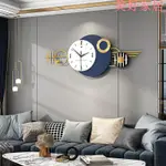 免運 掛鐘 時尚創意掛鐘簡約客廳裝飾時鐘掛墻家用入戶餐廳壁畫高檔輕奢鐘表