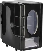 Cooler Warmer 12 Volt Refrigerator Cooler Box Mini for Bedroom Drink Chiller Portable Refrigerator Car Mini Fridge(Black)