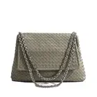 Woven Bag for Women, Vegan Leather Tote Bag Summer Beach Handbag Purse Retro ...