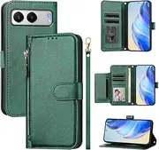 Compatible with OnePlus Nord 4 5G Case Cover,Compatible with 1+ Nord 4 5G CPH2663 PU Leather Card Holder Wallet Flip Magnetic Closure Stand Green