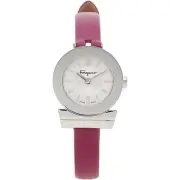 Salvatore Ferragamo Women Wallet Accessories Gancini Watch Raspberry Silver Leat