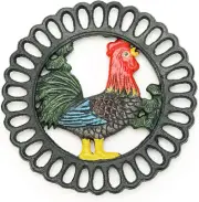 Sungmor Heavy Duty Cast Iron Trivet,Decorative Painting Trivet for Kitchen or Di