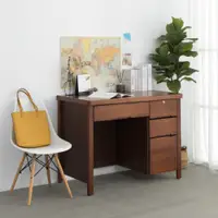 在飛比找松果購物優惠-IDEA-純樸復古實木帶鎖收納書桌 (6.4折)