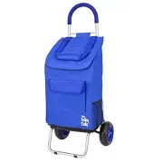 Trolley Dolly Foldable Shopping cart for Groceries with Wheels and Blue Cart
