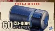 Atlantic Pod 60 CD / DVD / Blu-Ray Pull Out Retro Storage Case Black Gray Blue