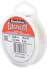 Beadalon Elasticity Stretch Cord - Stretchy Elastic Cord for Bracelets, 5m Length in .5mm, .8mm, 1mm Sizes, Clear and Black, Perfect for Jewelry Makers, Friends, Concert Fans