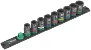 Wera Magnetic Socket Rail C Impaktor 1 Socket Set, 1/2" Drive, 9pc, 05005490001