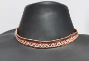 Leather hat band fits all hats man woman Australian made