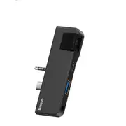 60W 4 in 1 Multi Port 3.5mm AUX Audio Jack RJ45 Type-C USB3.0 LED Lamp Fast Charging For Surface Go Pro HUB Splitter Adapter For Tablet Ipad Oneplus 7 Window 10