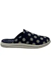 Clarks Cloudsteppers Canvas Slip-on Mules Breeze Shore Navy Floral