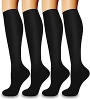 Laite Hebe 4 Pairs-Compression Socks for Women&Men Circulation-Best Support for Nurses,Running,Athletic