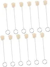 DOITOOL 12Pcs Wool Balls Brush for Leather Dyeing Durable Wool Daubers with Handle for DIY Crafting and Staining Leather Goods Comfortable and Practical