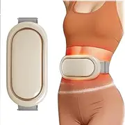 Rechargeable Lazy Abdominal Slimming Machine -Wireless Belt with 6 Vibration Modes, 9 Intensity Levels & Heating for Women, Portable Waist Fat for Home/Gym (White)