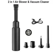 Portable Compressed Air Duster 2In1 Air Blower&Vacuum Cleaner Cordless 3 Speed
