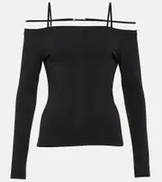 [Jacquemus] Jacquemus Sierra Lencera cotton top UK 6 black