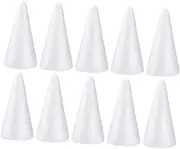 15cm DIY Foam Cones Polystyrene Art Supplies White Foam Cones for Kids Cone Shaped Toys Craft Project Material Kids Party Decorations