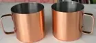 Set of 2 Our Table Stainless Steel Brushed Copper Design 18 oz. Moscow Mule Mugs