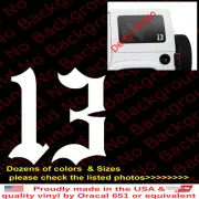 Lucky Number 13 Vinyl Decal Die Cut Sticker - Funny Car Window Wall Decor FY128A