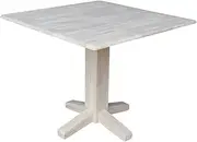 International Concepts T-36Sdp Dual Drop Leaf Square Dining Table, Ready to Finish