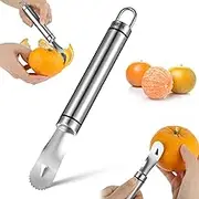 AHQiZFX Lemon Zester Peeler, Stainless Steel Orange Citrus Peeler, Lemon Scraper, Zester Grater, Citrus Zester, Kitchen Peeler Tool, Handheld Fruit Orange Peeler, for Citrus Fruits