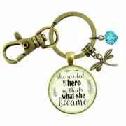 Gutsy Goodness Inspirational Key Chain w/ Box & Card - She Needed A Hero