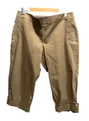 Eileen Fisher Brown Cuffed Women's Capri Pants Size XL