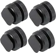 4Pcs Aluminum Alloy Cold Shoe Adapter for Camera Accessories Hot Shoe Mount with Tripod Screw Compatible with DSLR Monitors LED Lights