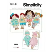 Simplicity Pattern S9440/R11292 19" Plush Dolls With Clothes