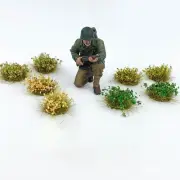 1:35/1:48/1:72/1:87 Scale Adhesive Static Grass Tufts Model Indoor Soldiers
