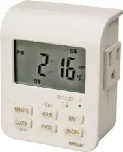 Woods 50009 Heavy-Duty Digital Timer 15 A 125 V 7 Day Time Setting White 1827187