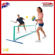 Pickleball Set Pickleball Paddle of 2 Rackets 2 Balls and Net with Stand indoor
