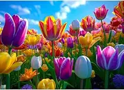 HUADADA Jigsaw Puzzles for Adults 1000 Pieces, Puzzles for Adults 1000 Piece, Challenging Game Toys, Impossible Puzzle, Family Decoration Puzzle - Colorful Petals