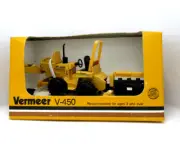 Vintage 1980s ERTL Vermeer V-450 Backhoe/Trencher #4300 Yellow - Super Nice!!!